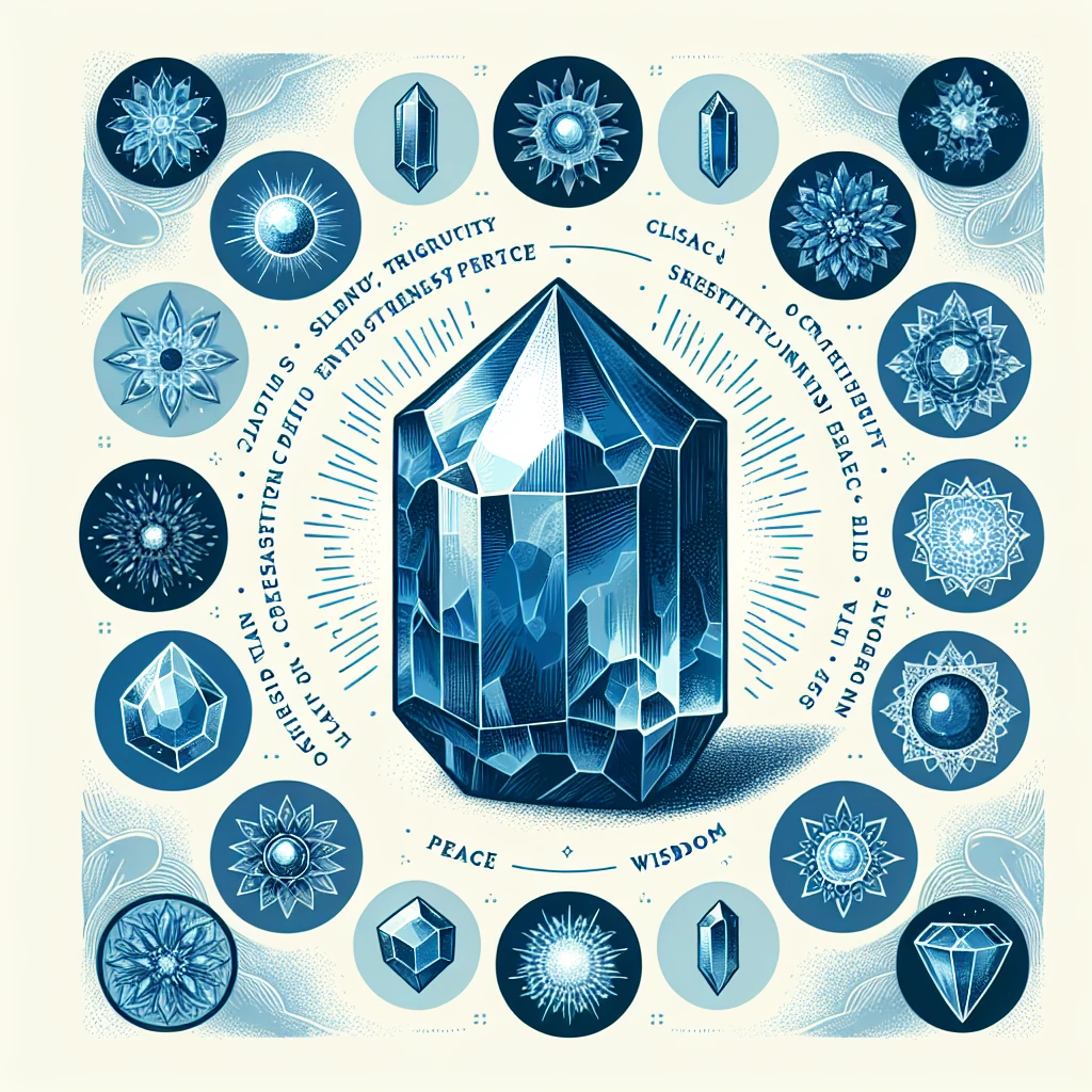 Blue sandstone crystal