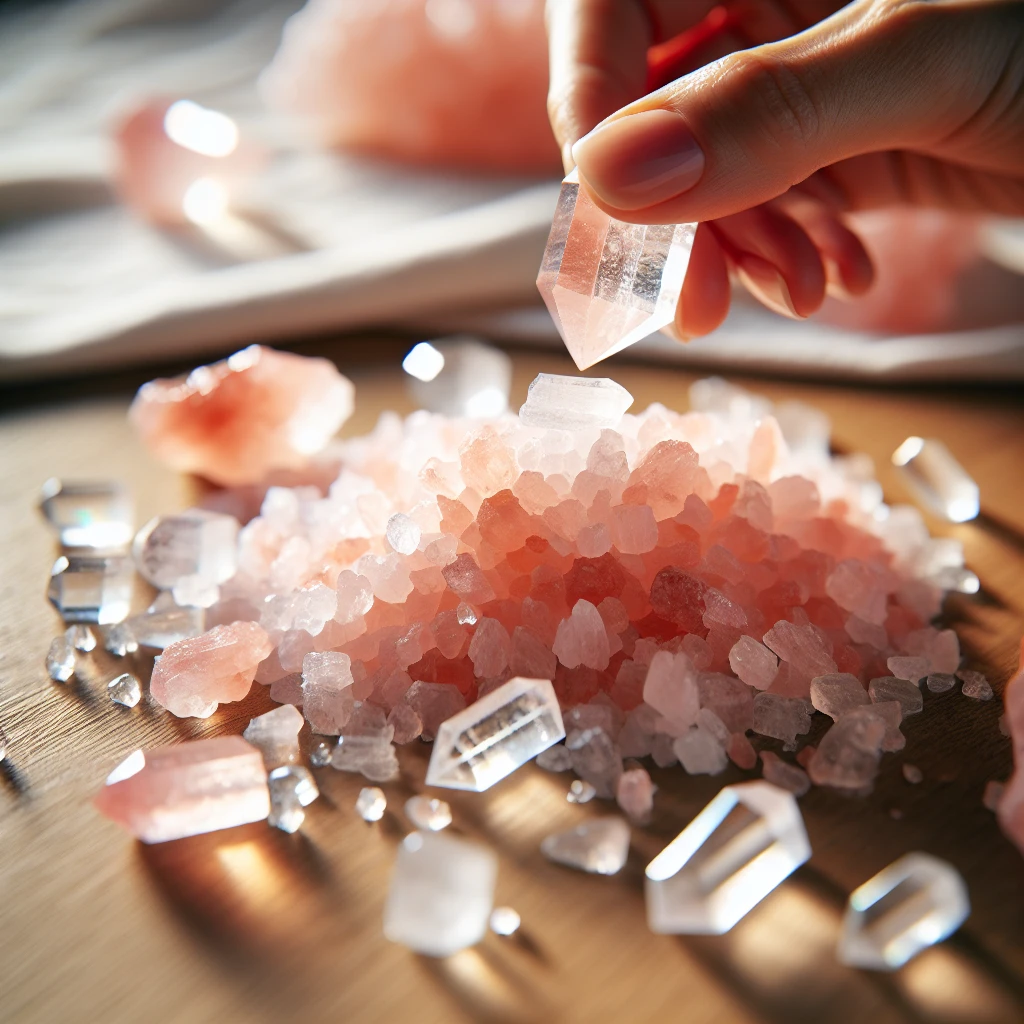 Cleansing crystals with himalayan salt