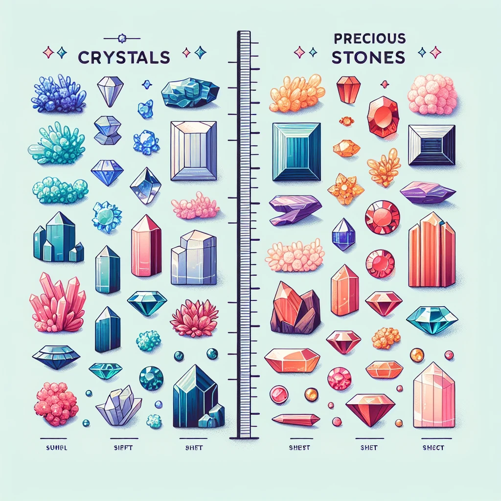 Differences between crystals and gemstones