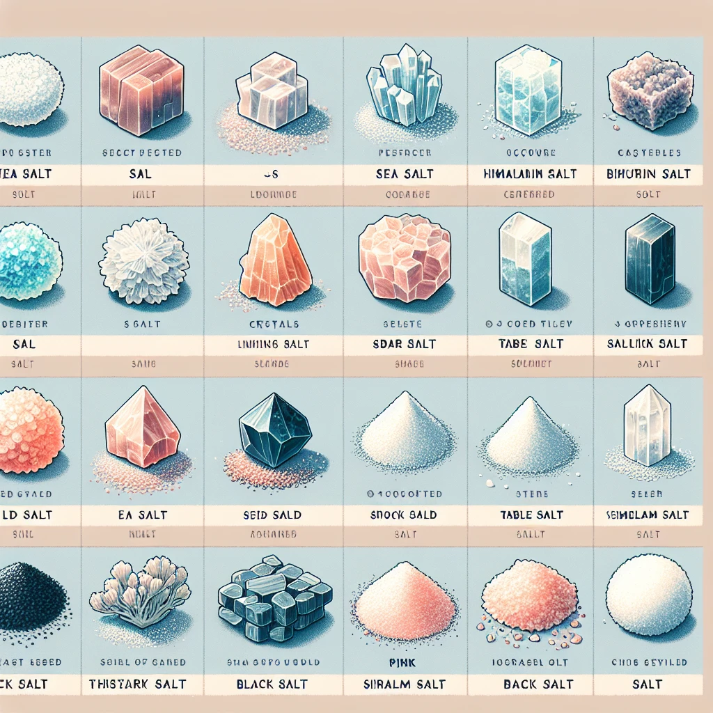 List of crystals that can go in salt